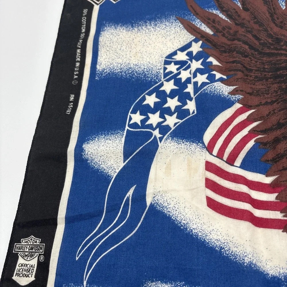 Vintage‎ Harley Davidson Bandana Official Licensed Product Flying Eagle Biker